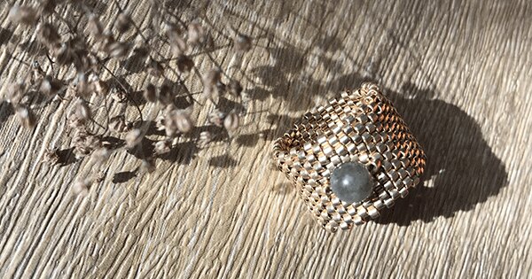 bague en tissage peyote circulaire visuel Envie de changement : 11 techniques en perles Miyuki que jai envie dessayer