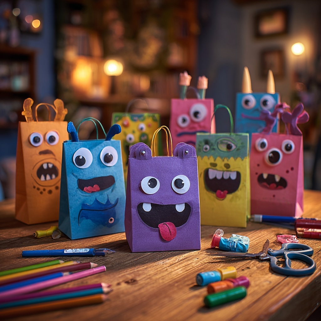 une pochette monstre a inventer pour la tournee des bonbons src Mon carnet spécial Halloween : 10 idées et imprimables pour customiser la maison (presque) sans effort