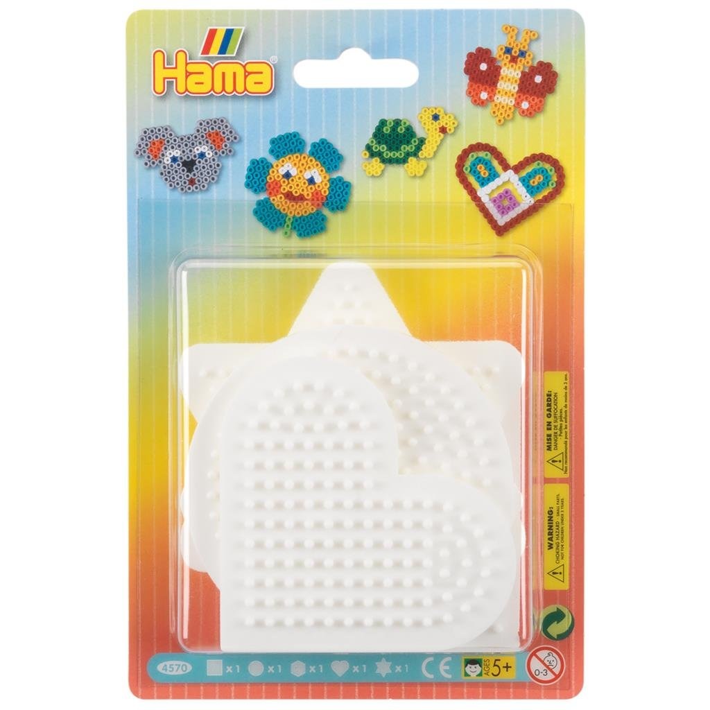 plaques a repasser hama en forme de c ur etoile et hexagone src Perles à repasser : mes indispensables pour bien séquiper (sans se ruiner)