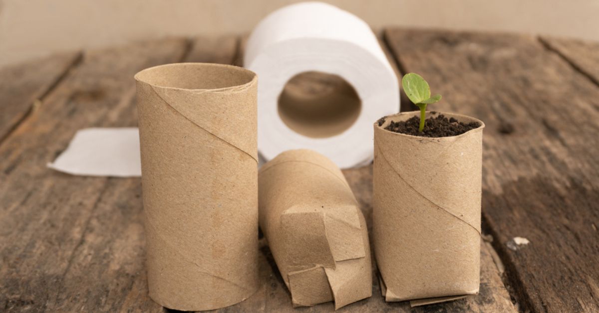 rouleaux de papier toilette recycles en pots a semis src SOS jour de pluie : 11 idées créatives pour ne jamais sennuyer à la maison