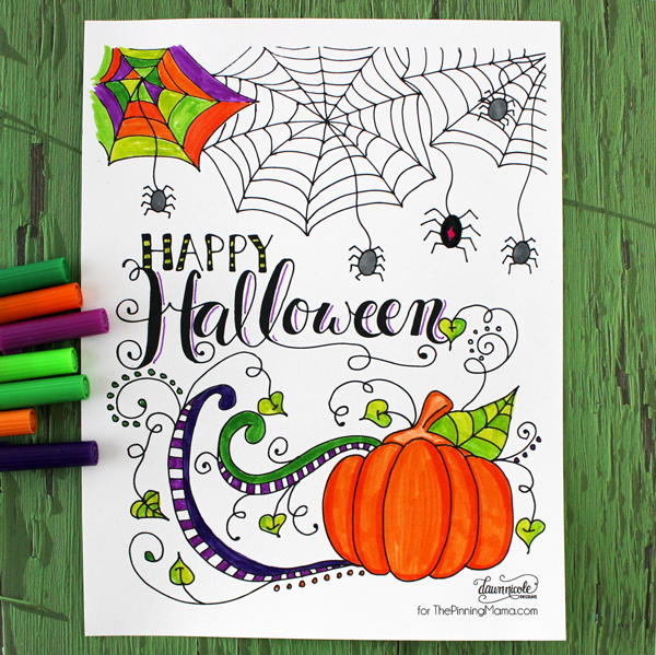 151030 happy halloween coloring page 1 Happy scary coloriage !