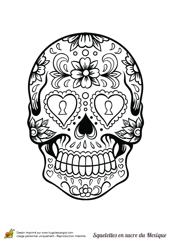 151030 squelette mexique halloween  Happy scary coloriage !
