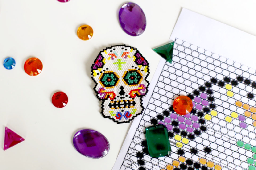 160428 mexican skull beads miyuki 4 Un Mexican Skull Patch pour le Hellfest