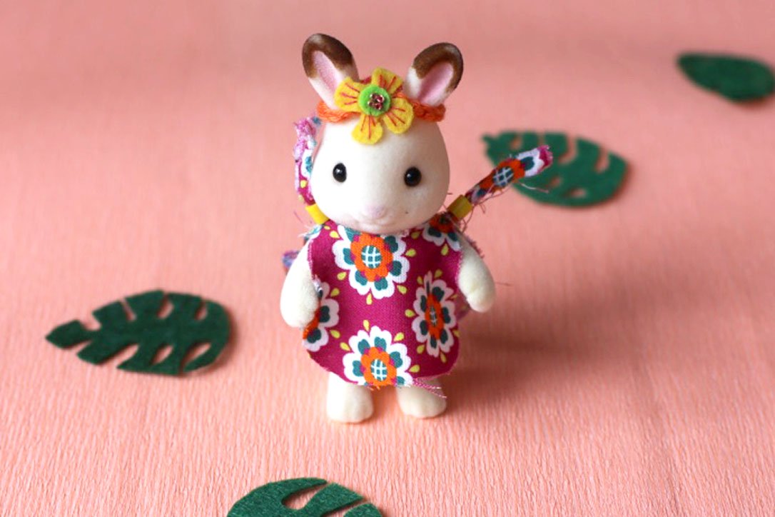 160623 sylvanian maman hawaii tenue Aloha Sylvanian Family (DIY tenues)