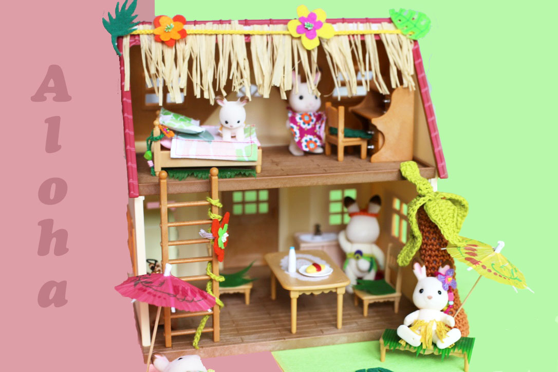 160806 aloha montage final Aloha Sylvanian Family (DIY tenues)