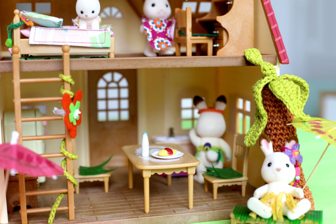 160806 sylvanian cosy cottage Bons baisers dAloha... signé la famille Lapin Chocolat (DIY)