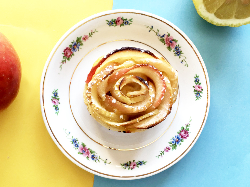 Citron + Pomme + Mercredi = Des roses tartes au Lemon Curd !